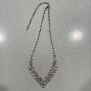 Silver formal necklace